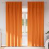 vidaXL Rideaux occultants avec anneaux 2 pcs Orange vif 225 x 140 cm