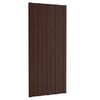 vidaXL Panneau de toiture 12 pi&egrave;ces Marron 100 x 45 cm Acier galvanis&eacute;