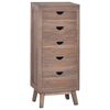 vidaXL Buffet avec 5 tiroirs 40x30x100 cm bois de teck massif