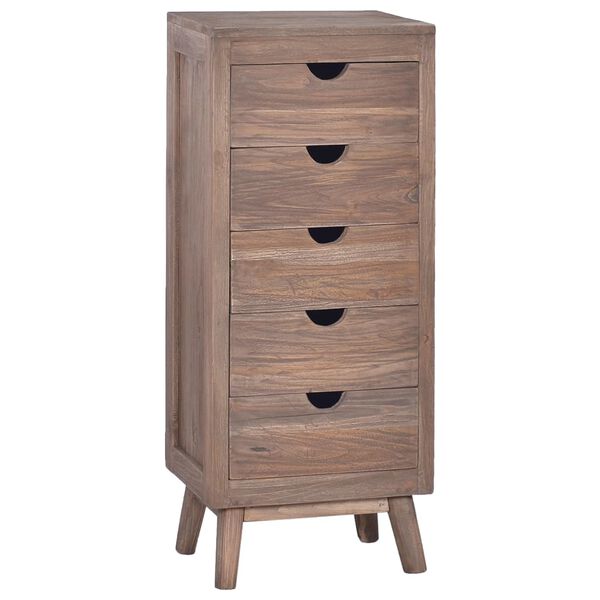 vidaXL Buffet avec 5 tiroirs 40x30x100 cm bois de teck massif