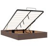 vidaXL Cadre de lit ottoman sans matelas marron 140x200 cm similicuir