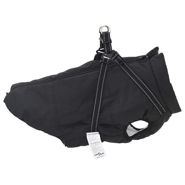 vidaXL Manteau pour chien Noir L44 Fleece et Polyester
