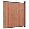 vidaXL Panneau de cl&ocirc;ture marron 173x186 cm WPC