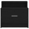 vidaXL Table de chevet avec tiroir ch&ecirc;ne noir 51x31x47 cm
