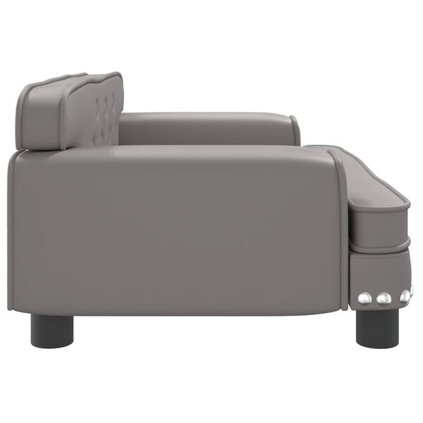 vidaXL Canapé pour enfants gris 70x45x30 cm similicuir