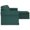 vidaXL Canap&eacute; Vert fonc&eacute; 215 x 138 x 80 cm tissu