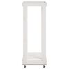 vidaXL Porte-b&ucirc;ches avec roulettes blanc 76,5x40x108cm bois massif pin