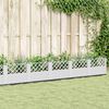 vidaXL Jardini&egrave;re avec piquets blanc 363,5x43,5x43,5 cm PP