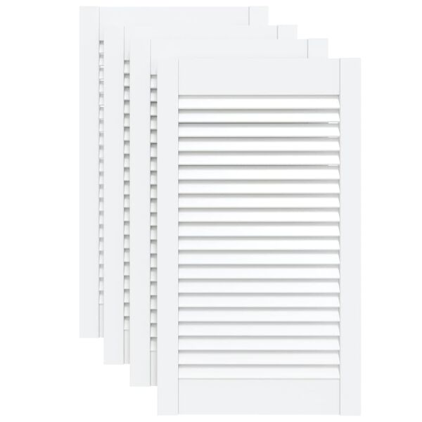 vidaXL Portes d'armoire &agrave; persiennes 4 pcs blanc 69x39,4 cm pin massif