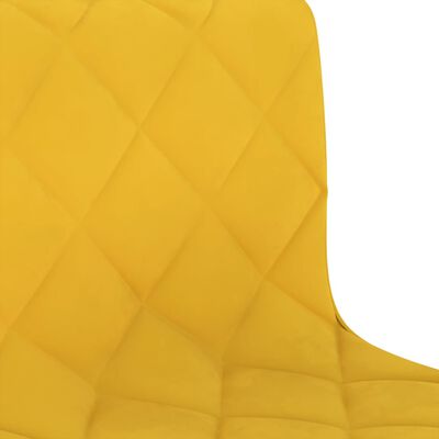 vidaXL Chaise pivotante de salle à manger Jaune moutarde Velours