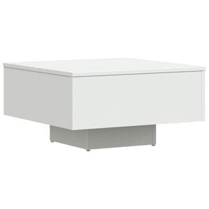vidaXL Table basse blanc 60x60x31,5 cm bois d'ing&eacute;nierie