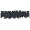 vidaXL Ensemble de salle &agrave; manger pour jardin 13 pcs Anthracite