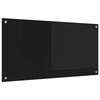 vidaXL Cr&eacute;dence de cuisine Noir 100 x 50 cm verre tremp&eacute;
