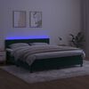 vidaXL Sommier &agrave; lattes de lit avec matelas LED Vert fonc&eacute; 180x200 cm