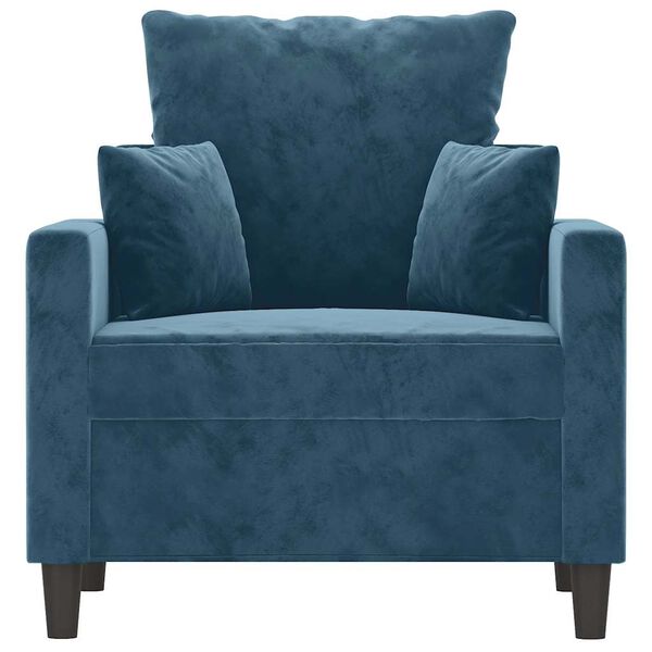 vidaXL Fauteuil Bleu 60 cm Velours