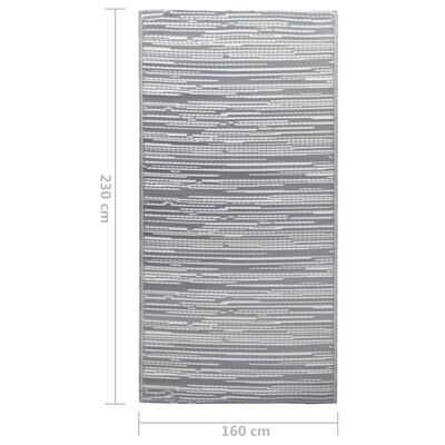 Tapis D’Extérieur Moquette Terrasse 140x200 Cm Anthracite – Tapis Balcon Patio PP Jacquard Double Couche