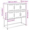 vidaXL Buffet blanc 100,5x39x107 cm acier