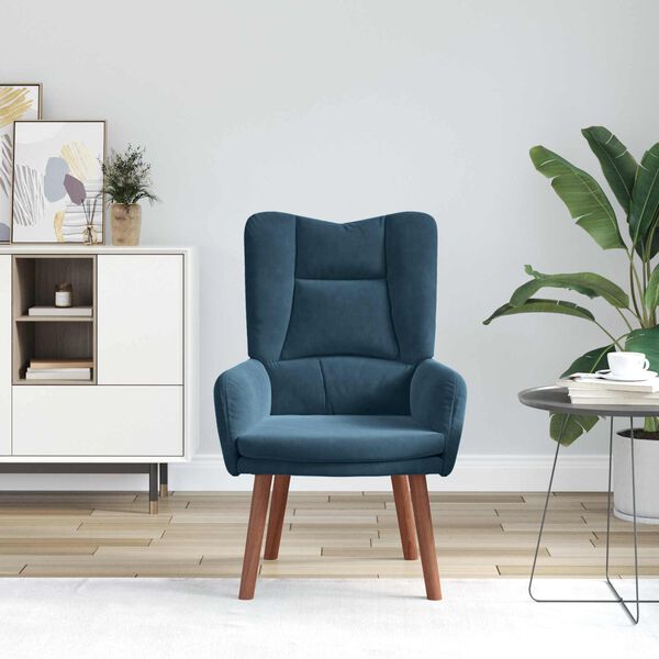 vidaXL fauteuil Bleu 63 x 67 x 94 cm Velours