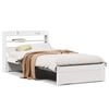 vidaXL Cadre de lit avec t&ecirc;te de lit sans matelas blanc 90x200 cm