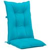 vidaXL Coussins de chaise de jardin &agrave; dossier haut lot de 2 turquoise