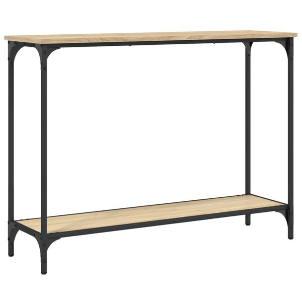 vidaXL Table console chêne sonoma 101x30,5x75 cm bois d'ingénierie