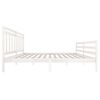 vidaXL Cadre de lit sans matelas blanc bois massif 200x200 cm