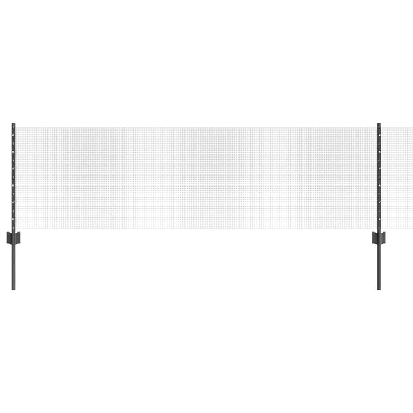 vidaXL Clôture avec poteau Gris 0,6 x 100 m Acier et PVC