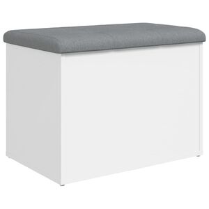 vidaXL Banc de rangement Blanc 62x42x45 cm Bois d'ing&eacute;nierie