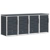 vidaXL Stockage de bac &agrave; d&eacute;chets for 4 Bins 240L Acier inoxydable