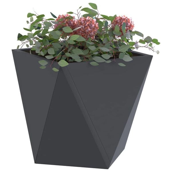 vidaXL Jardinière Anthracite 30 x 30 x 30 cm Acier