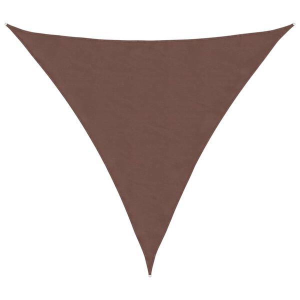 vidaXL Voile de parasol tissu oxford triangulaire 5x5x5 m marron