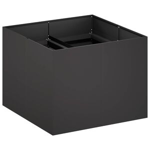 vidaXL Cache-pot de jardin Noir 80 x 80 x 60 cm Acier lamin&eacute; &agrave; froid