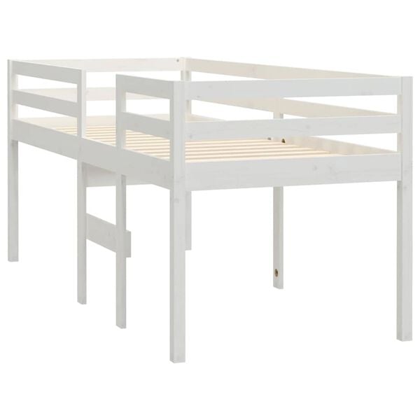 vidaXL Lit haut sans matelas blanc 80x200 cm bois de pin massif