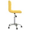 vidaXL Chaise pivotante de salle à manger Jaune moutarde Tissu