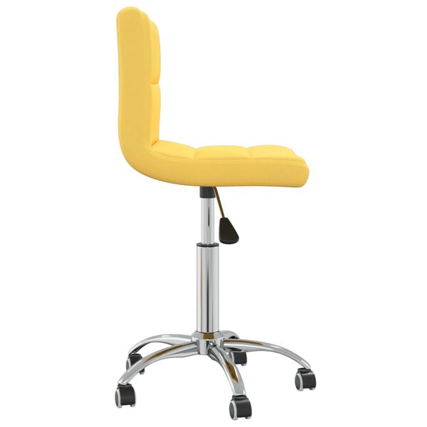 vidaXL Chaise pivotante de salle à manger Jaune moutarde Tissu