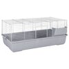 vidaXL Cage pour petits animaux gris 100x53x46 cm PP et métal