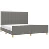 vidaXL Cadre de lit sans matelas gris fonc&eacute; 180x200 cm tissu