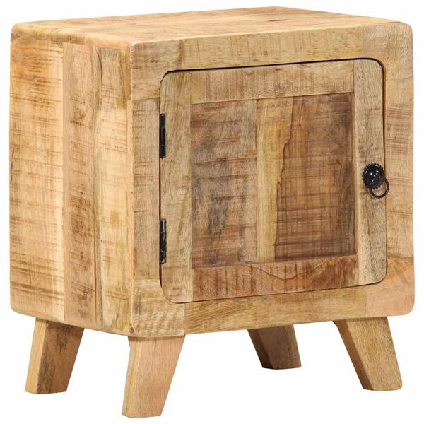 vidaXL Table de chevet 40x32x46 cm bois de manguier massif brut
