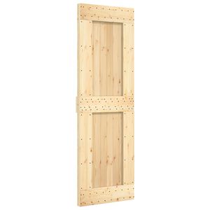 vidaXL Porte coulissante NARVIK 70 x 210 cm (152,5 cm) Naturel et noir