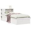 vidaXL Cadre de lit sans matelas blanc 75x190 cm bois de pin massif