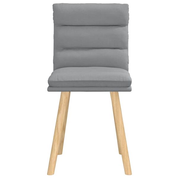 vidaXL Chaises à manger lot de 2 gris clair tissu