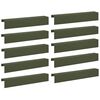 vidaXL Profil&eacute; de recouvrement de jardin 10 pc 100 x 15 x 15 cm Acier