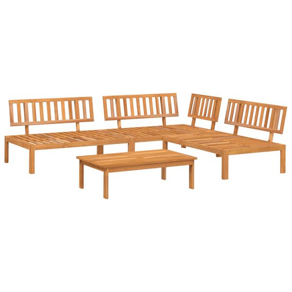 vidaXL Salon palette de jardin 4 pcs bois d'acacia massif