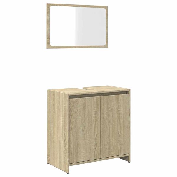 vidaXL Ensemble de meubles de salle de bain 2 pcs ch&ecirc;ne sonoma