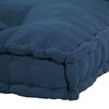 vidaXL Coussin de canap&eacute; sur palette 2 pcs Indigo 120 x 80 x 38 cm