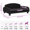 vidaXL Lit pour chien noir 70x45x30 cm tissu