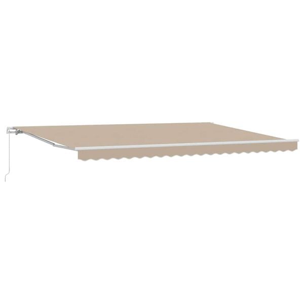 vidaXL Auvent Beige 500 x 300 x 165 cm Polyester et m&eacute;tal