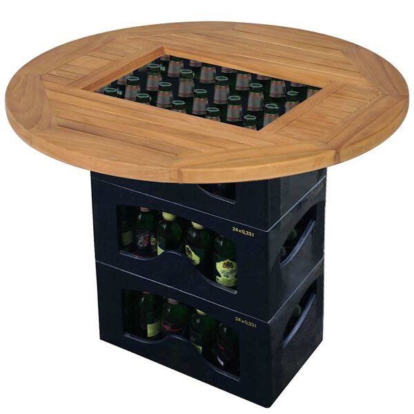 vidaXL Dessus de table de bi&egrave;re Teck 70 cm