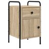 vidaXL Table de chevet Ch&ecirc;ne Sonoma 35 x 36,5 x 61 cm