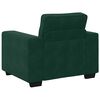 vidaXL Ensemble de canap&eacute;s 3 pcs avec coussins Vert fonc&eacute; Velours